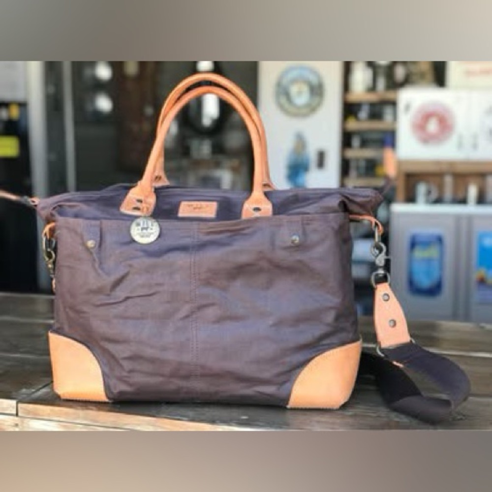 Will Leather Goods Weekender Duffle Travel Carry-On Bag Canvas & Leather